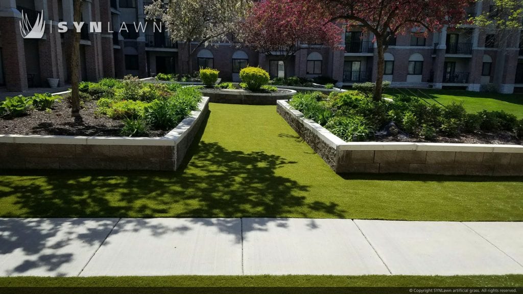 SYNLawn artificial grass commercial condo apartment courtyard