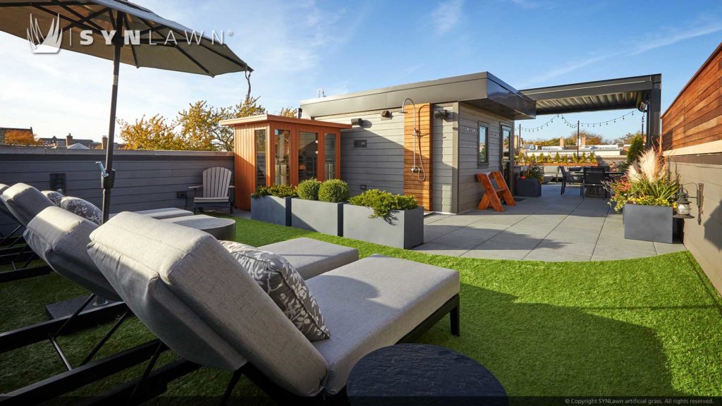 SYNLawn Kentucky artificial grass for roof top rooftop lounge areas