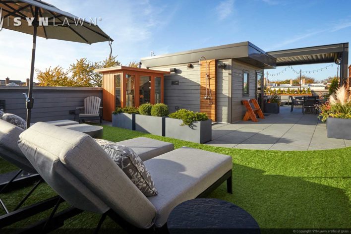 artificial grass for roof top rooftop lounge areas in Louisville, KY