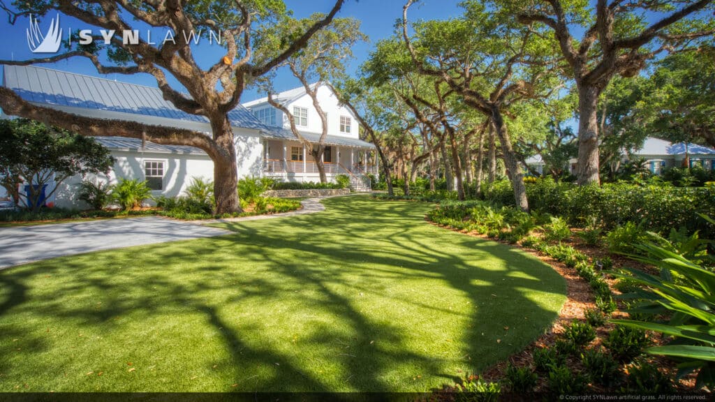 SYNLawn Kentucky residential artificial grass for yards with shade problems