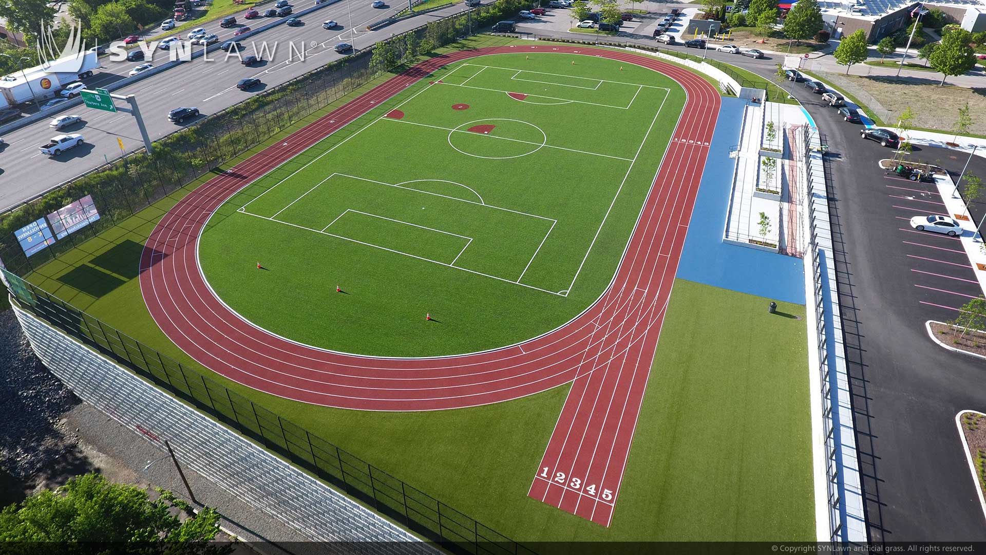 synlawn synthetic grass athletic field