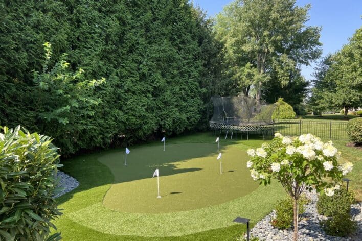Putting green installed by SYNLawn