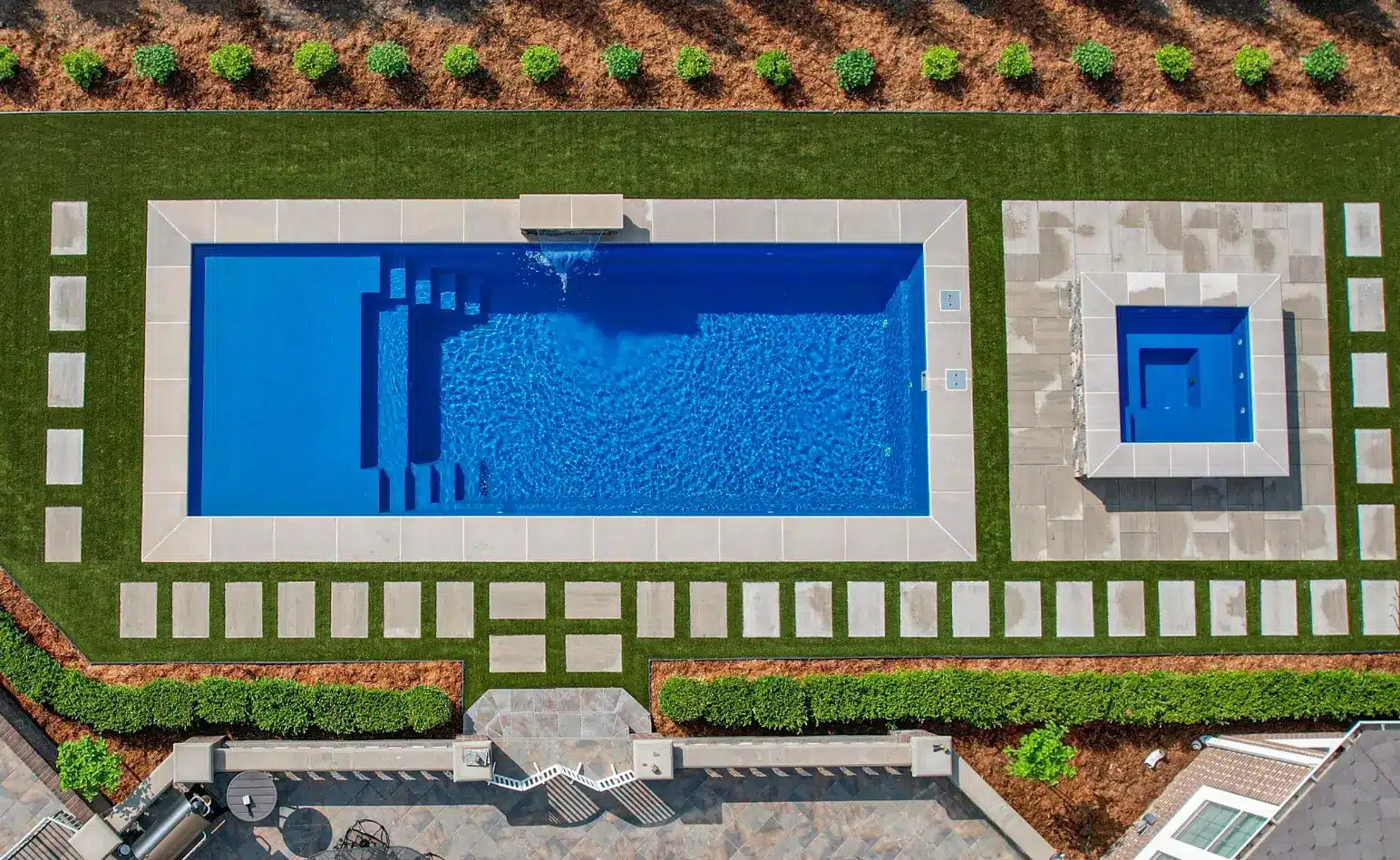 residential artificial grass lawn
