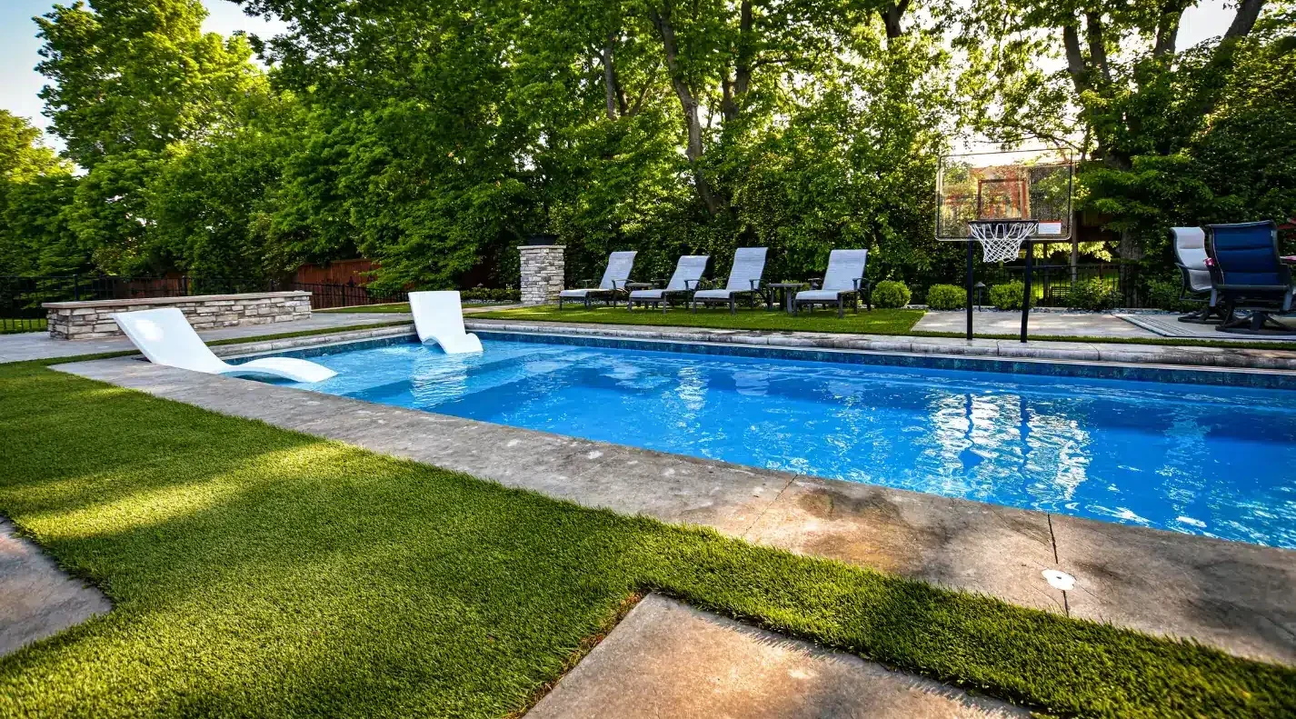 residential artificial grass lawn