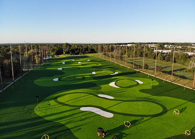 Commercial artificial grass driving range installed by SYNLawn