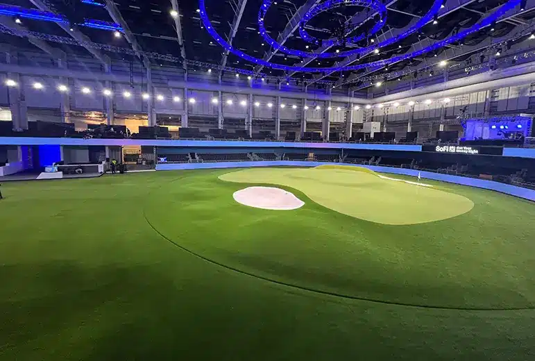 Commercial indoor golf green from SYNLawn