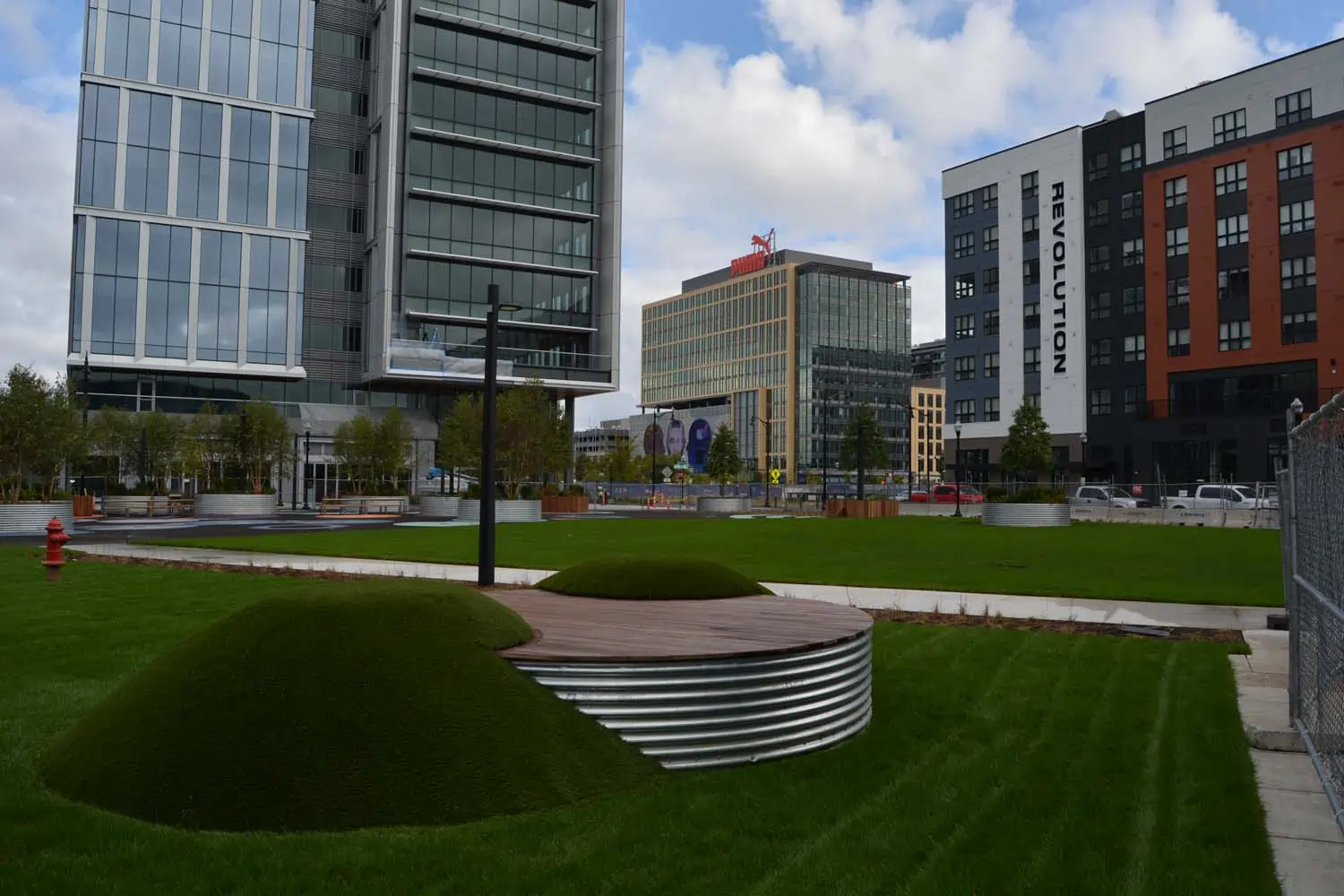 Commercial artificial grass installation from SYNLawn