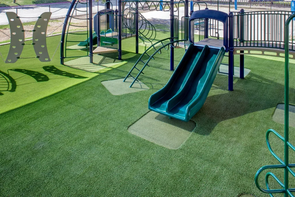 SYNLawn artificial grass playground installation